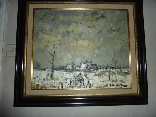 Coeckelbergs Gaston - Sneeuwlandschap, Antiek en Kunst, Kunst | Schilderijen | Klassiek, Ophalen
