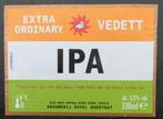 Étiquette de bière IPA extra ordinaire Vedett Moortgat 11z1, Envoi, Utilisé, Duvel