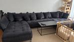 Mooie suede lounge zetel, Ophalen, Zo goed als nieuw