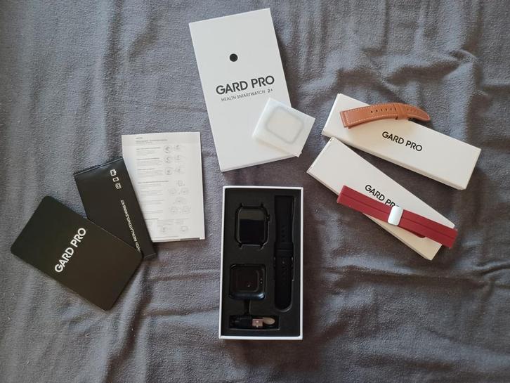 Gard pro Health Smartwatch 2+ zwart, Handtassen en Accessoires, Smartwatches, Nieuw, Android, Zwart, Afstand, Calorieverbanding