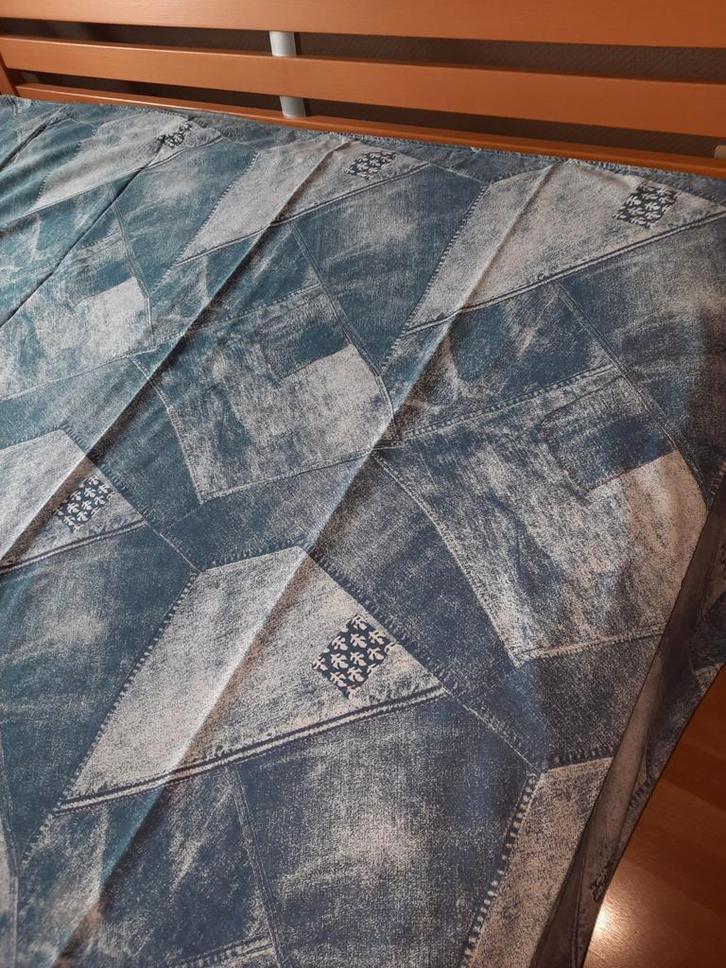 Oeyen 1 p dekbed, Huis en Inrichting, Slaapkamer | Beddengoed, Gebruikt, Dekbedovertrek, Eenpersoons, Blauw, Ophalen