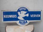 reklame plaat-ALBA-NIEUWKUIS-VERVEN-DEPOT  1960, Ophalen of Verzenden