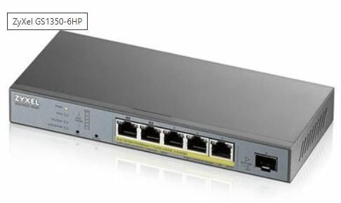 ZyXel GS1350-6HP 6 Poort switch, Computers en Software, Netwerk switches, Nieuw, Ophalen of Verzenden