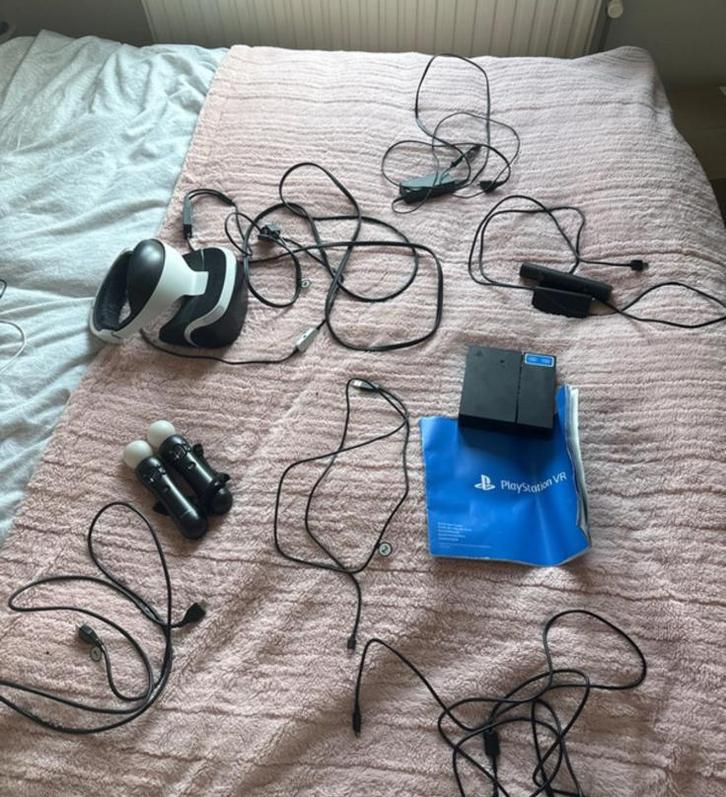 PS4 VR, Games en Spelcomputers, Spelcomputers | Sony PlayStation 2, Gebruikt, Zwart, Met 2 controllers, Ophalen