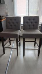 2 chaises de bar/cuisine élégantes, 90 cm ou plus, Avec repose-pieds, 2 tabourets, Comme neuf