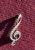 SOL SLEUTEL MINI ZILVER EN ZIRKONIUM, Handtassen en Accessoires, Broches, Gebruikt, Minder dan 4 cm, Ophalen of Verzenden, Zilver