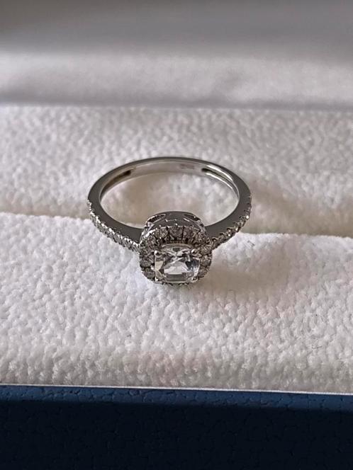 Gouden ring, Handtassen en Accessoires, Ringen, Zo goed als nieuw, Wit, Goud, Ophalen of Verzenden