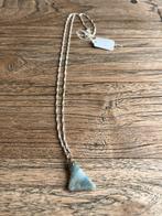 Collier en agate bleue argentée, Bijoux, Sacs & Beauté, Bleu, Argent, Envoi, Avec pendentif