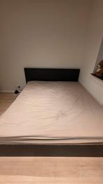 IKEA MALM tweepersoonsbed 180x200 + lattenbodem, Huis en Inrichting, Slaapkamer | Bedden, Ophalen, Zwart, Zo goed als nieuw, Twijfelaar