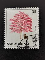 San Marino 1979 - natuurbescherming - boom en wasbeer, Ophalen of Verzenden, Gestempeld
