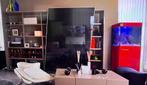 Moderne stevige Italiaanse design tv-kast met schuifdeur, Ophalen, Zo goed als nieuw, Glas