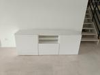 BESTA tv kast en dressoir wit/marmer, Huis en Inrichting, Kasten | Dressoirs, Ophalen, Gebruikt, 25 tot 50 cm, 150 tot 200 cm