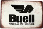 Metalen BUELL AMERICAN MOTORCYCLES vintage look wandplaat, Ophalen of Verzenden, Nieuw, Reclamebord