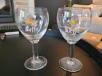 Leffe bierglazen te koop. In totaal 2 glazen., Verzamelen, Glas en Drinkglazen, Ophalen, Gebruikt, Bierglas