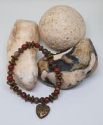 Handgemaakte armband met natuurstenen,nieuw, Ophalen of Verzenden, Nieuw, Elastiek