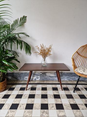 Vintage midcentury salontafeltje | coffeetable retro, Teck, Moins de 50 cm, Vintage, 50 à 100 cm