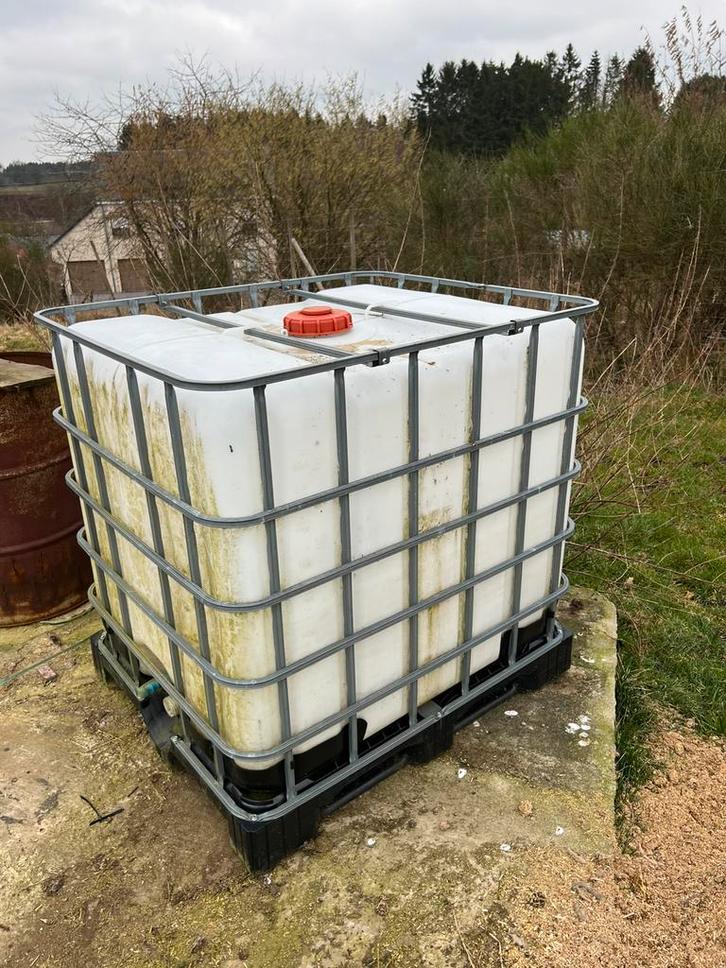 Cubi 1000l, Jardin & Terrasse, Barils de pluie, Utilisé, Synthétique, 150 litres ou plus, Avec robinet, Enlèvement ou Envoi