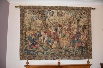 Gobbelin wandtapijt, middeleeuws tuin tafereel, Antiek en Kunst, Ophalen