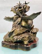 Sculpture, Chasse à l'aigle - Bois, Bronze - Seconde moitié, Antiquités & Art, Antiquités | Bronze & Cuivre, Bronze, Enlèvement
