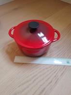 Kookpot 20 CM gietijzer rood, Ophalen of Verzenden, Gebruikt, Gietijzer