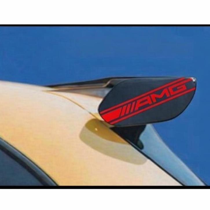 Autocollants SPOILER Mercedes A45 vinyle AMG, 2x logo, rouge, Autos : Divers, Autocollants de voiture, Enlèvement ou Envoi