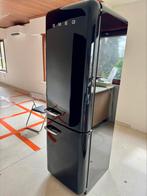 Smeg koelkast + diepvries zwart, Elektronische apparatuur, Koelkasten en IJskasten, Ophalen, Gebruikt, 200 liter of meer, 60 cm of meer