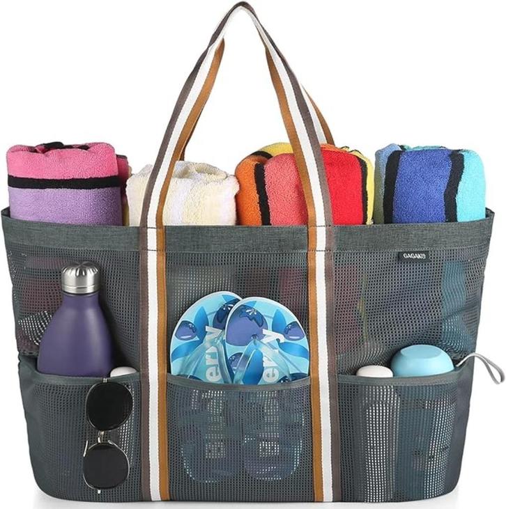 Familie strandtas Strandtas van mesh GRATIS LEVERING, Handtassen en Accessoires, Tassen | Damestassen, Nieuw, Overige typen, Overige kleuren