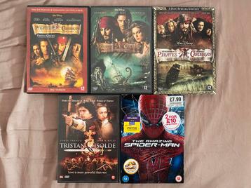 8 DVD-films te koop (1,00€ per stuk) beschikbaar voor biedingen