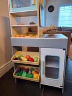 Houten speelgoedwinkel met toebehoren, Kinderen en Baby's, Ophalen, Gebruikt, Meubelstuk of Keukentje