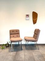 2 vintage Italiaanse stoelen, Enlèvement, Utilisé, Brun