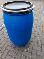 Blauwe ton van 200L inhoud, Tuin en Terras, 150 liter of meer, Ophalen, Zo goed als nieuw, Kunststof