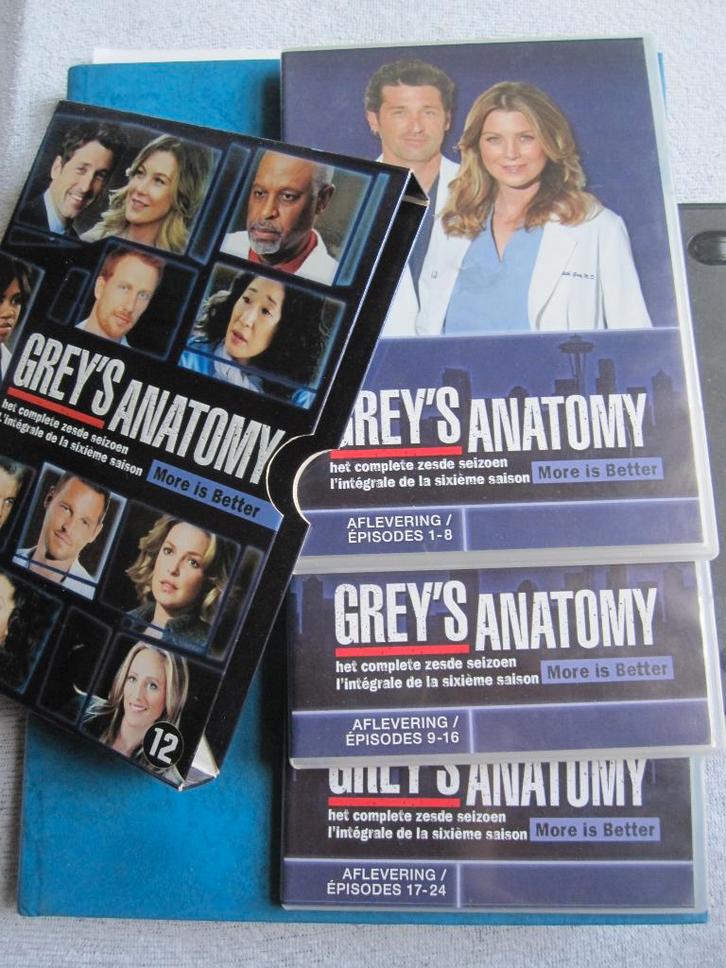 Grey's Anatomy - Het complete zesde seizoen (2010) 6 disc, Cd's en Dvd's, Dvd's | Tv en Series, Zo goed als nieuw, Drama, Boxset