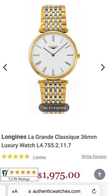 Horloge Longines beschikbaar voor biedingen