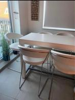 Bar stoelen, Huis en Inrichting, Stoelen, Ophalen, Gebruikt, Wit, Leer