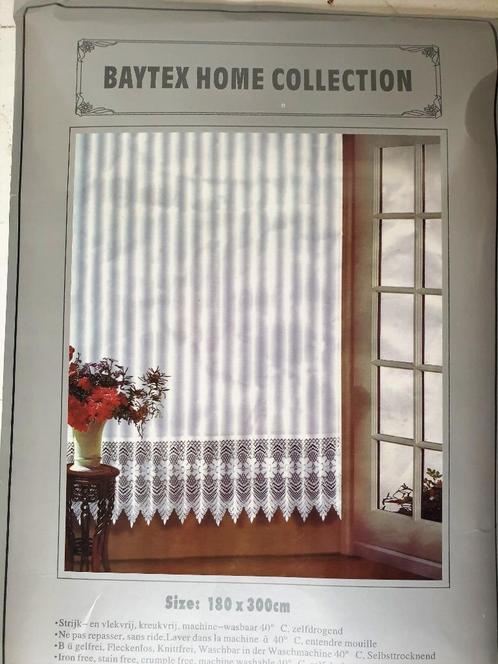 Rideaux Baytex Home Collection 180 x 300, Maison & Meubles, Ameublement | Rideaux & Stores à lamelles, Neuf, Blanc, Enlèvement ou Envoi