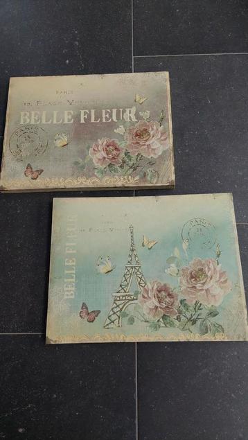 2 canvassen belle fleur 40 cm x 53 cm beschikbaar voor biedingen