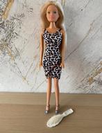 Barbiepop simbapop met luipaardjurk, Ophalen of Verzenden