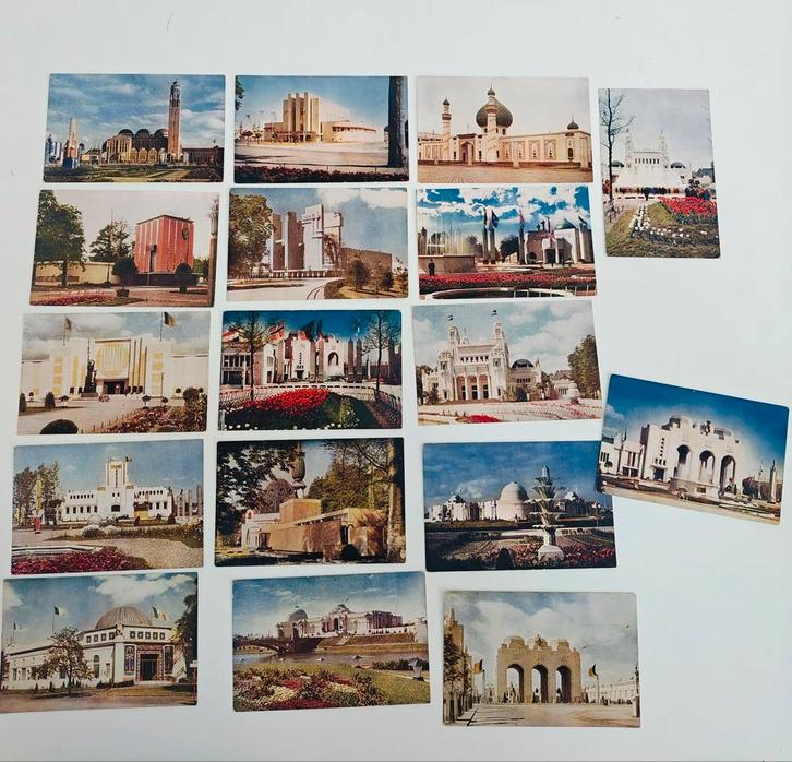 Wereldtentoonstelling Antwerpen 1930 – 18 kaarten, Verzamelen, Postkaarten | België, Ongelopen, Antwerpen, 1920 tot 1940, Ophalen of Verzenden