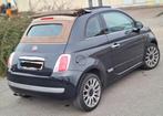 Fiat 500 12ess an2014 cuir rouge 170mkm clima 4900€, Auto's, Fiat, Euro 5, Cabriolet, Zwart, Leder