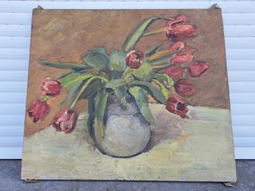 Huile sur toile fleur de jeanne paquet beschikbaar voor biedingen