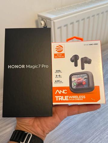 Honor Magic 7 Pro Black + Earbuds NEUF!! Vd/éch beschikbaar voor biedingen