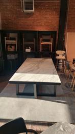 Keramische tafel marmerlook, Tuin en Terras, Ophalen, Zo goed als nieuw, Aluminium