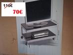 Table télévision - acier et verre - neuve dans son emballage, Enlèvement ou Envoi, Rable television, Neuf