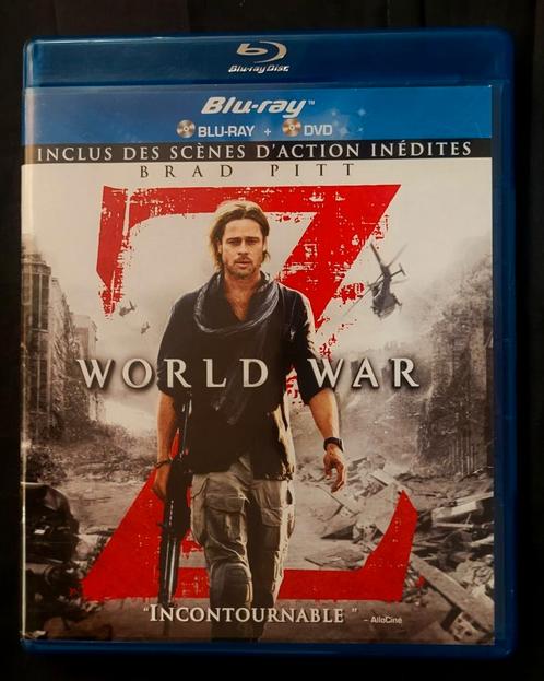 Blu Ray + DVD World War Z - Version longue - Brad Pitt, CD & DVD, Blu-ray, Comme neuf, Horreur, Enlèvement ou Envoi