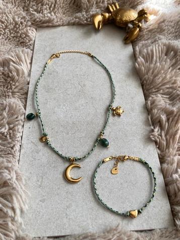 Handgemaakte Sieraden ByJ&S Green Moon Stainless Steel beschikbaar voor biedingen