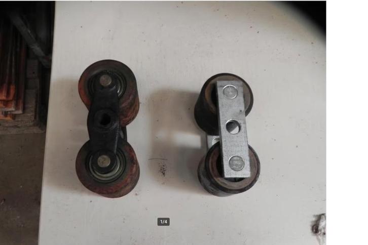 Palletwagen rollen/wielen compleet in houder, Doe-het-zelf en Bouw, Palletwagens en Pompwagens, Gebruikt, Ophalen