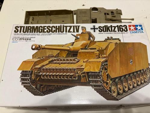 Tamiya sturmgeschutz iv half gebouwd, Hobby en Vrije tijd, Modelbouw | Auto's en Voertuigen, Gebruikt, Tank, 1:32 tot 1:50, Tamiya