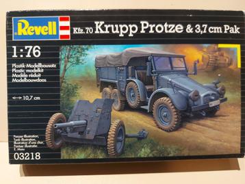 Revell (03218): Kfz.70 Krupp Protze en 3,7 cm Pak om 17:6