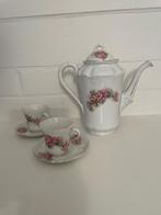 Oude koffiekan met twee kopjes/schoteltje, Antiek en Kunst, Ophalen of Verzenden