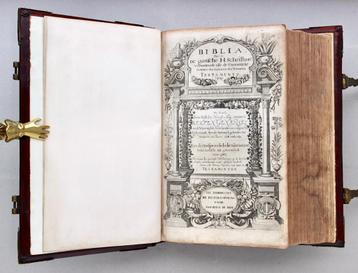 Antieke BIJBEL STATENBIJBEL (1645) Zeldzame PLANCIUS kaarten beschikbaar voor biedingen